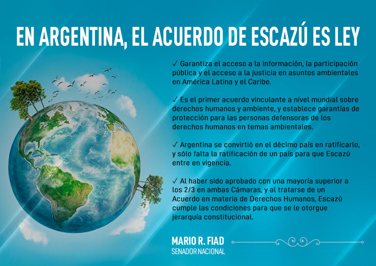 El Acuerdo de Escazú es un paso clave en materia ambiental