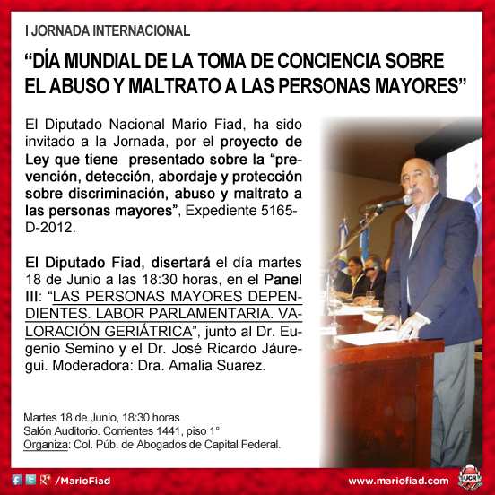 DIPUTADO MARIO FIAD EXPONDRA SU PROYECTO CONTRA EL ABUSO Y MALTRATO DE ADULTOS MAYORES